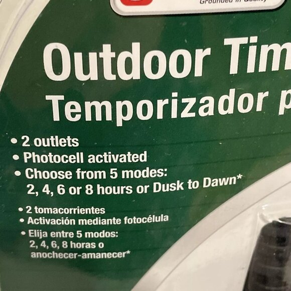 Digital Timer Dusk To Dawn #0154182 - NEW Utilitech Outdoor 2 X Outlet - Picture 3 of 8